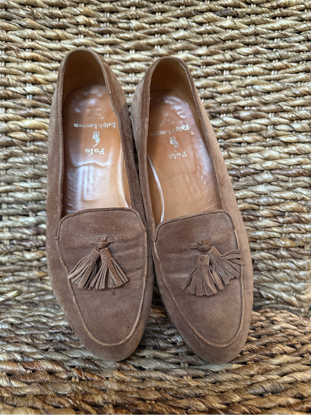 Polo by Ralph Lauren Chestnut Suede Tassel Loafers